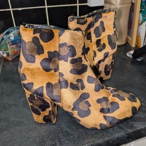 ASOS Animal Print Heeled Boots